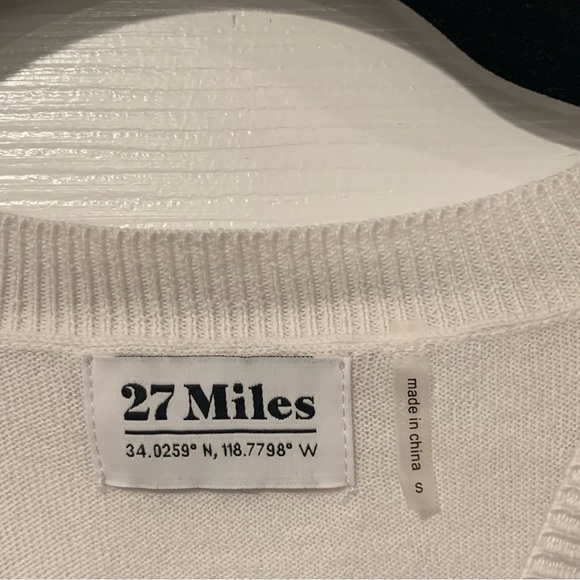 27 Miles Malibu Rainbow Stripe Crewneck Sweater - Picture 3 of 4